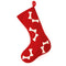 Hand Felted Wool Christmas Stocking - Bones Red Arcadia Home